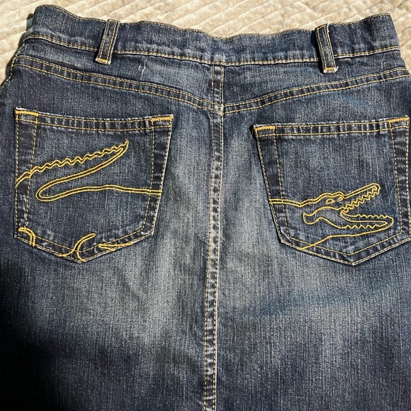 Lacoste Dark Blue Denim Skirt with Yellow Stitching also Florida Gator sporty - Picture 5 of 15